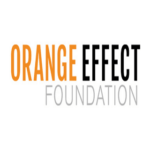 The image shows the logo for the Orange Effect Foundation, a resource for autism treatment near Delaware County PA, with "ORANGE" in orange, "EFFECT" in black, and "FOUNDATION" in gray, all caps on a white background.