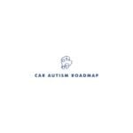 Simple logo with a blue outline drawing of a car above the text "CAR AUTISM ROADMAP" in bold blue capital letters, representing autism services near Montgomery County PA, all on a white background.